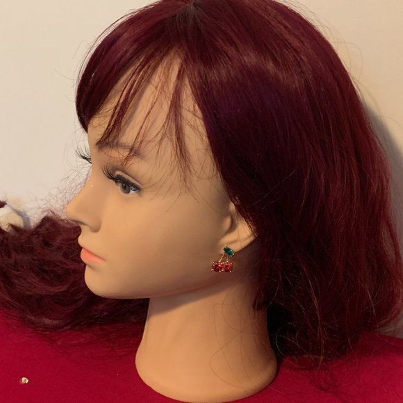 NWOT Authentic Kate Spade Captivatingly Charming Ma Cherie' Cherry Crystal Studs - Picture 9 of 9